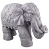 B&M Large Stone Elephant Ornament -B&M 392981 large decorative stone elephant