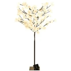 Solar Powered Magnolia Blossom Tree 4ft -B&M 393029 4ft solar powered magnolia blossom tree 2