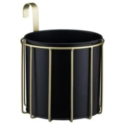 B&M New York Planter With Hook - Gold