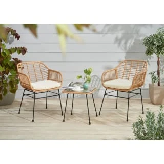 B&M Saint Lucia Armchair Bistro Set 3pc 3 B&M Saint Lucia Armchair Bistro Set 3pc