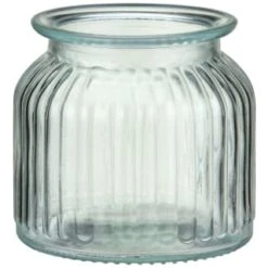 B&M Small Ribbed Glass Jar With Wooden Lid 8 B&M Small Ribbed Glass Jar With Wooden Lid -B&M 394427 ribbed glass jar with wooden lid small 3