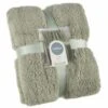B&M Simply Two Tone Teddy Throw - Sage 1 B&M Simply Two Tone Teddy Throw - Sage -B&M 394928 simply plain teddy throw sage 4