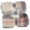 Simply Blush Check Sherpa Throw -B&M 395364 stripe ocean tide cushion