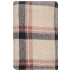 Simply Blush Check Sherpa Throw 7 Simply Blush Check Sherpa Throw -B&M 395364 stripe ocean tide cushion 4