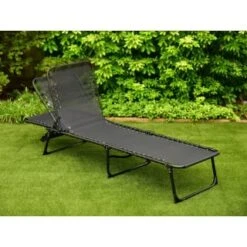 Vancouver Premium 3 Position Folding Relaxer Bed - Black 9 Vancouver Premium 3 Position Folding Relaxer Bed - Black -B&M 395731 vancouver premium 3 position folding relaxer bed 2