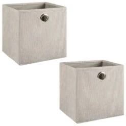 Lokken Cord Storage Cubes 2pk - Light Grey -B&M 395811 2pk cord lokken storage cubes light grey 3
