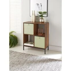 Lokken Printed Storage Cubes 2pk - Sage Diamond 11 Lokken Printed Storage Cubes 2pk - Sage Diamond -B&M 395843 2pk printed lokken storage cubes sage diamond