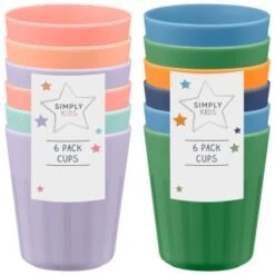 Simply Kids Colour Cups 6pk - Pastel -B&M 398567 398570 6pk simply kids colour cups group