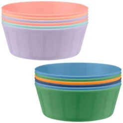 Simply Kids Colour Bowls 6pk - Pastel -B&M 398568 398571 6pk simply kids colour bowls group